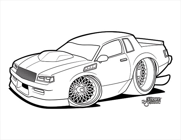 cartoon car with cleaned up lines