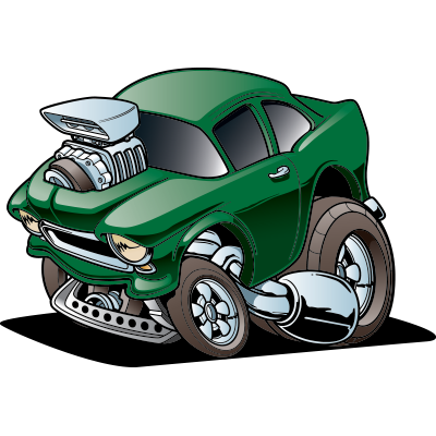 green classic drag race car