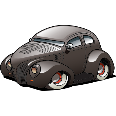 gray 1940s sedan